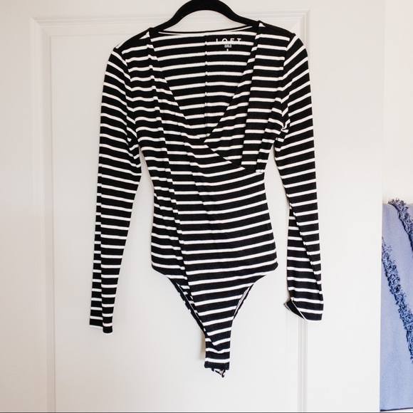 LOFT Tops - ✨MOVING SALE✨ NWT Striped long sleeve body suit